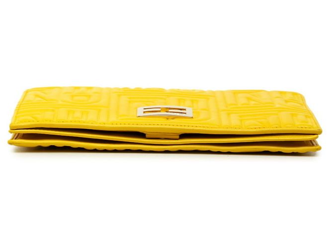 Monedero Fendi de piel amarilla Amarillo - vista 3