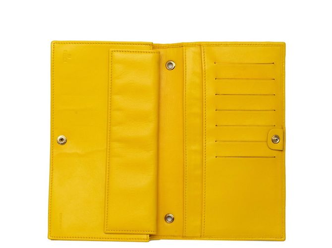 Monedero Fendi de piel amarilla Amarillo - vista 4