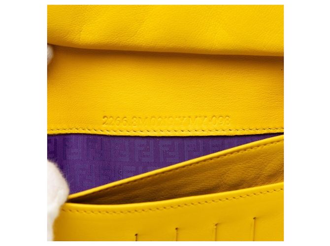 Monedero Fendi de piel amarilla Amarillo - vista 7