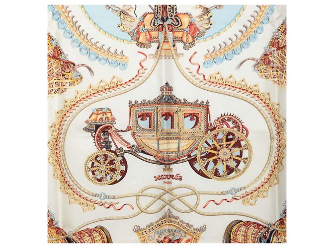Hermès Pañuelo Hermes Carre 90 Paperoles Azul Multicolor - vista 2