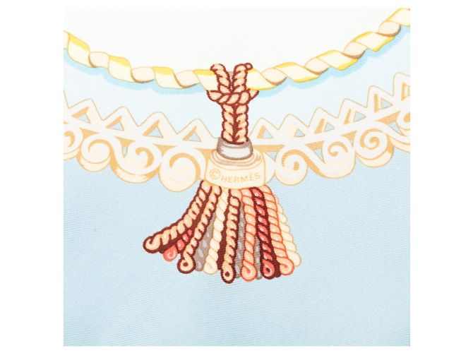 Hermès Pañuelo Hermes Carre 90 Paperoles Azul Multicolor - vista 4