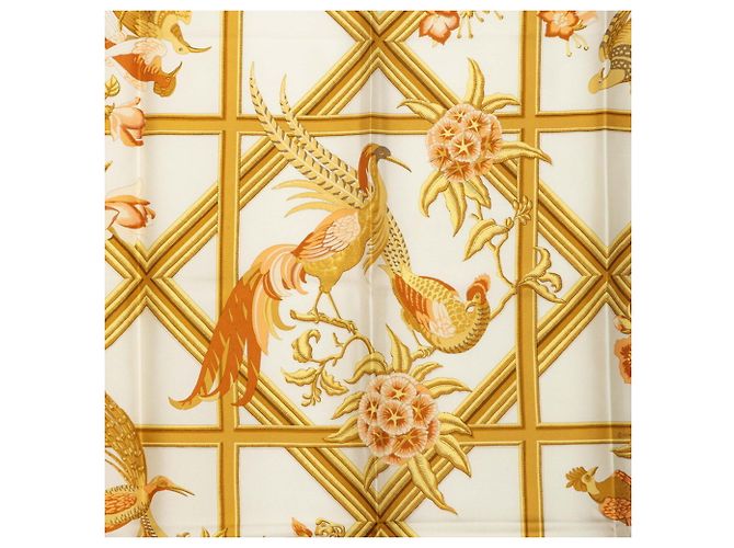Hermès Hermes Carre 90 Carabes Foulard Uccello dei Caraibi Marrone - vista 2