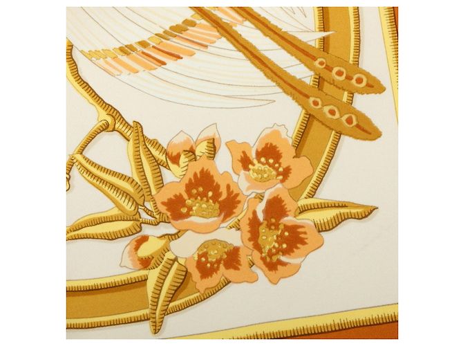 Hermès Hermes Carre 90 Carabes Foulard Uccello dei Caraibi Marrone - vista 4