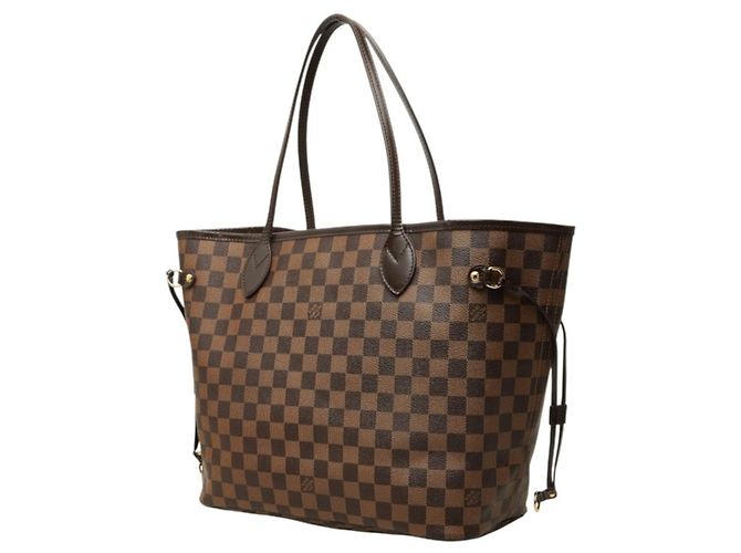 Louis Vuitton Damier Ebene Neverfull MM Schultertasche Braun - Ansicht 2