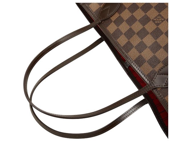 Louis Vuitton Damier Ebene Neverfull MM Schultertasche Braun - Ansicht 8