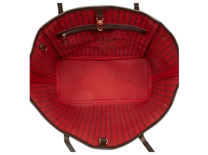 Louis Vuitton Damier Ebene Neverfull MM Schultertasche Braun - Ansicht 9