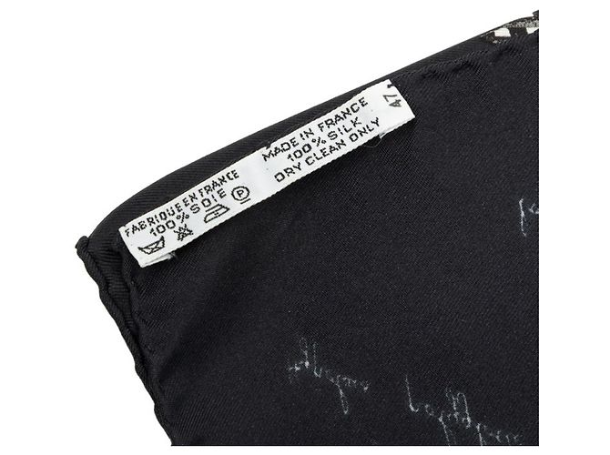 Hermès Foulard Hermes Carre 90 L'Intrus Nero Multicolore - vista 7