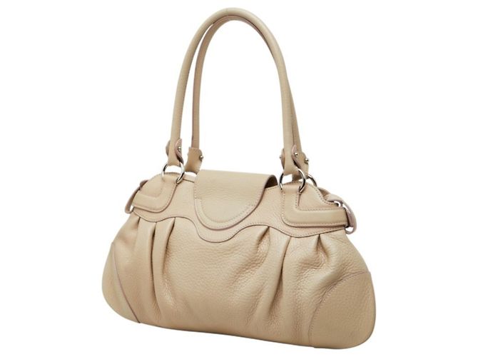 Borsa Tote Salvatore Ferragamo Gancini Marissa Beige - vista 2