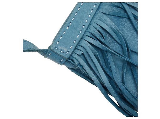 Hermès Hermes Toudou Fringe Schultertasche Blau - Ansicht 8