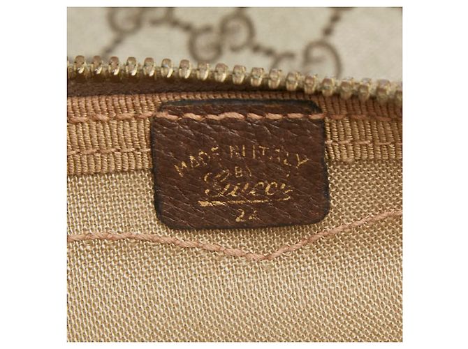 Borsa Boston Gucci Sherry Line GG Supreme Marrone - vista 12