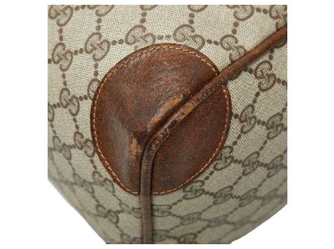 Borsa Boston Gucci Sherry Line GG Supreme Marrone - vista 4