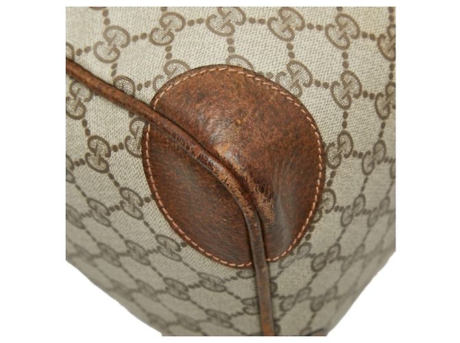 Borsa Boston Gucci Sherry Line GG Supreme Marrone - vista 5