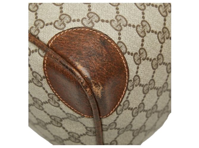 Borsa Boston Gucci Sherry Line GG Supreme Marrone - vista 7