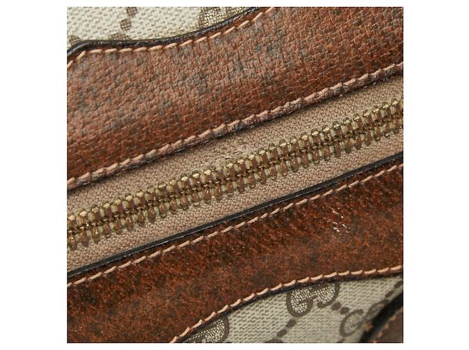 Borsa Boston Gucci Sherry Line GG Supreme Marrone - vista 9
