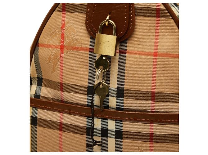 Bolso Boston Burberry Nova Check Beige - vista 9