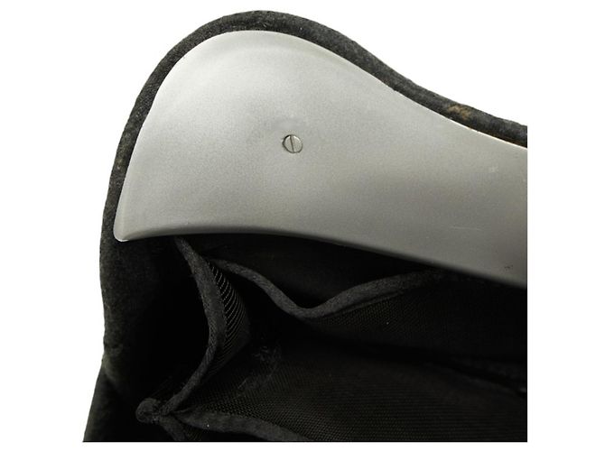 Bolso de hombro Chanel de fieltro gris Castaño - vista 10