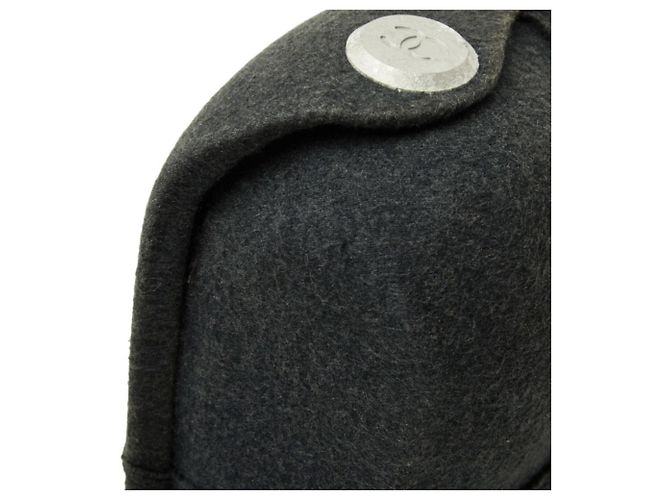 Bolso de hombro Chanel de fieltro gris Castaño - vista 5