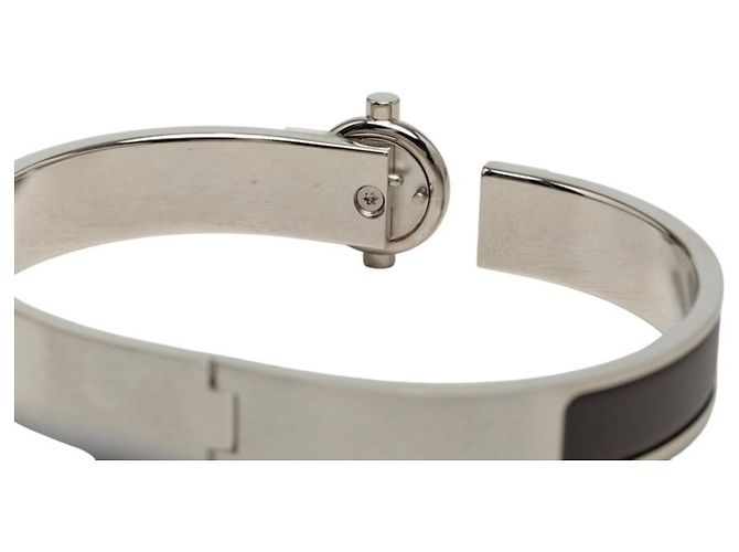 Hermès Bracciale con Charms Hermes Click Glenan ST Metallico - vista 5