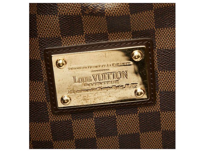 Bolso de mano Louis Vuitton Damier Ebene Hampstead MM Tote Bag Castaño - vista 10