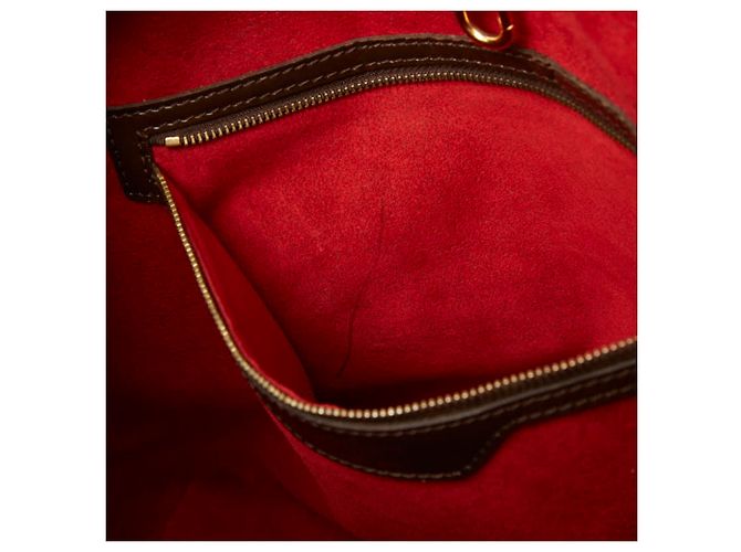 Bolso de mano Louis Vuitton Damier Ebene Hampstead MM Tote Bag Castaño - vista 15