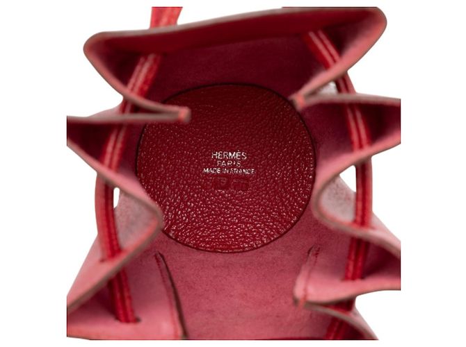 Hermès Bolso de cordón Hermes Vespa Pouch Roja - vista 5