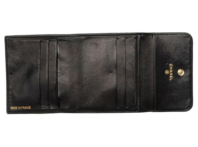 Chanel Coco Mark Bi-fold Wallet Black - view 4