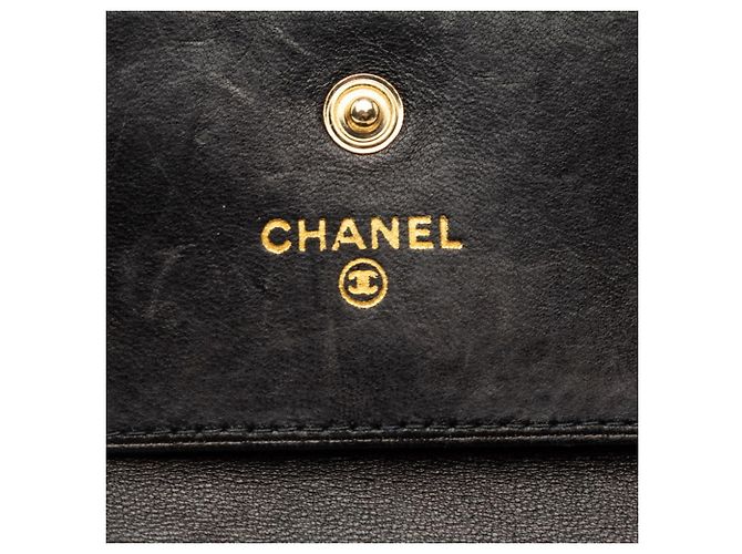 Chanel Coco Mark Bi-fold Wallet Black - view 6