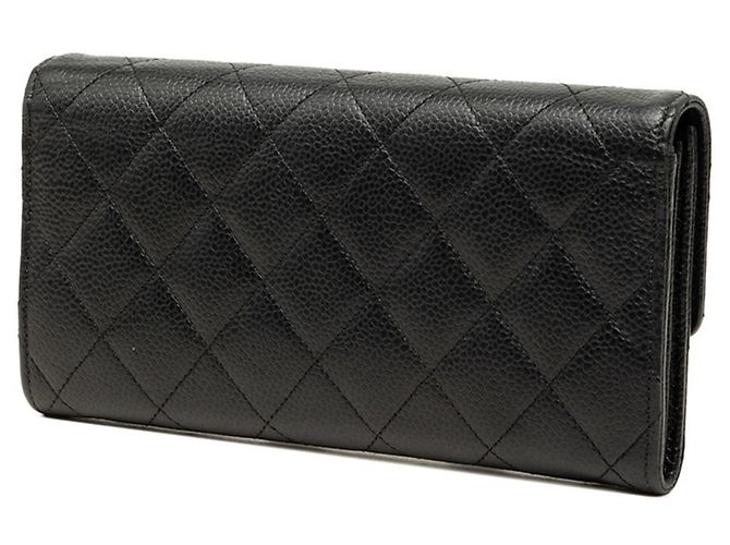 Portamonete Chanel in vitello granulato Nero - vista 2