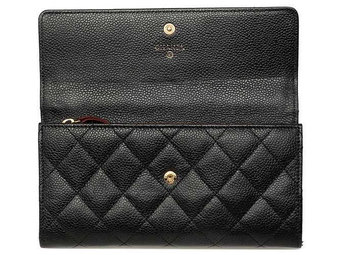 Portamonete Chanel in vitello granulato Nero - vista 4