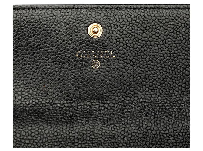 Portamonete Chanel in vitello granulato Nero - vista 6
