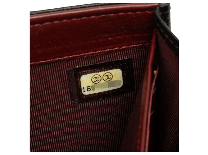 Portamonete Chanel in vitello granulato Nero - vista 8