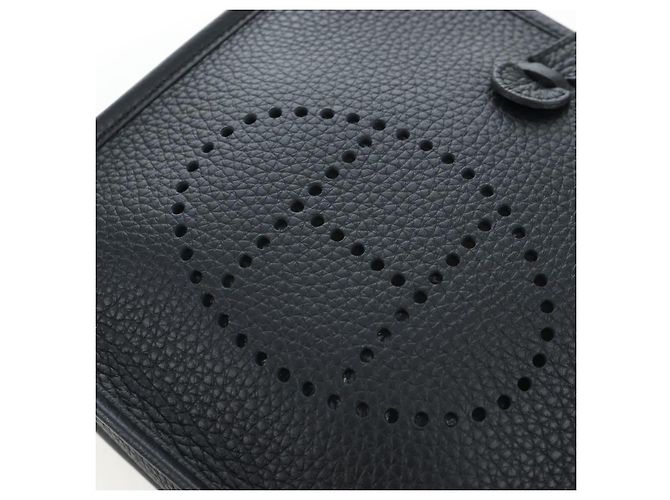 Hermès Borsa a tracolla HERMES Evelyn 16 TPM Pelle Nero Oro Auth BA16042SV D'oro - vista 19
