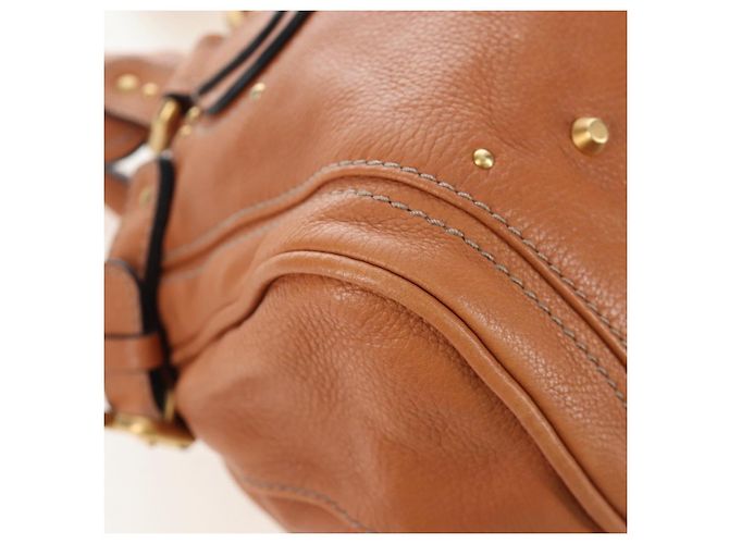Chloé Borsa Chloe Paddington in pelle marrone oro argento Auth BA16075V D'oro - vista 16