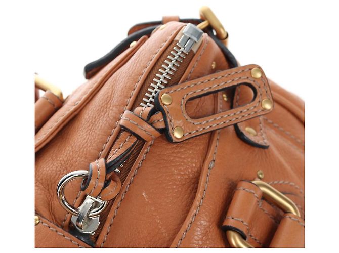Chloé Borsa Chloe Paddington in pelle marrone oro argento Auth BA16075V D'oro - vista 19