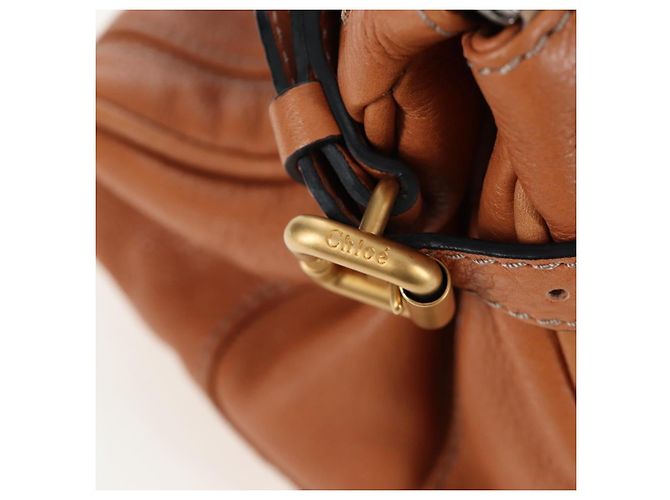 Chloé Borsa Chloe Paddington in pelle marrone oro argento Auth BA16075V D'oro - vista 20