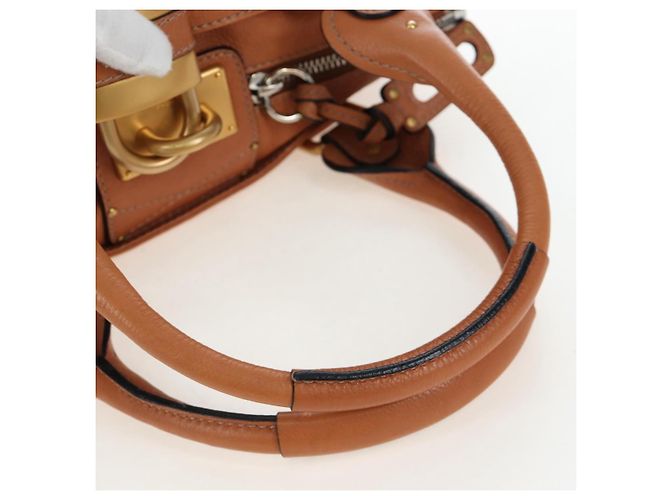 Chloé Borsa Chloe Paddington in pelle marrone oro argento Auth BA16075V D'oro - vista 7