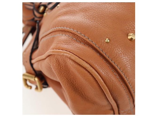 Chloé Borsa Chloe Paddington in pelle marrone oro argento Auth BA16075V D'oro - vista 8