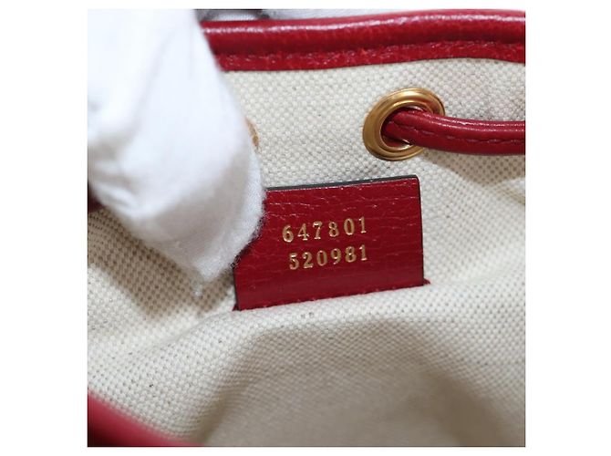 Borsa GUCCI Micro GG Supreme Fujiko Pro Collaboration PVC 647801 Auth BA15767M Beige D'oro - vista 11