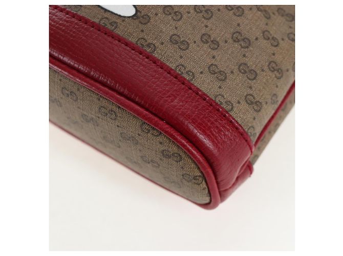 Borsa GUCCI Micro GG Supreme Fujiko Pro Collaboration PVC 647801 Auth BA15767M Beige D'oro - vista 17