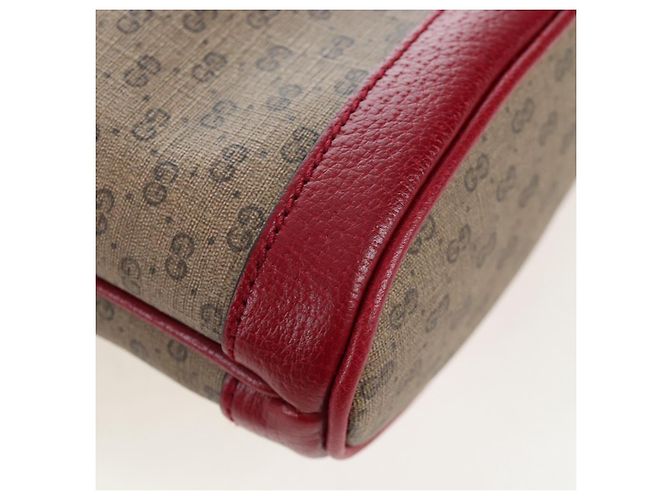 Borsa GUCCI Micro GG Supreme Fujiko Pro Collaboration PVC 647801 Auth BA15767M Beige D'oro - vista 18