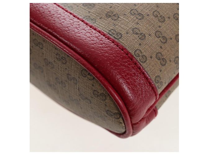 Borsa GUCCI Micro GG Supreme Fujiko Pro Collaboration PVC 647801 Auth BA15767M Beige D'oro - vista 19