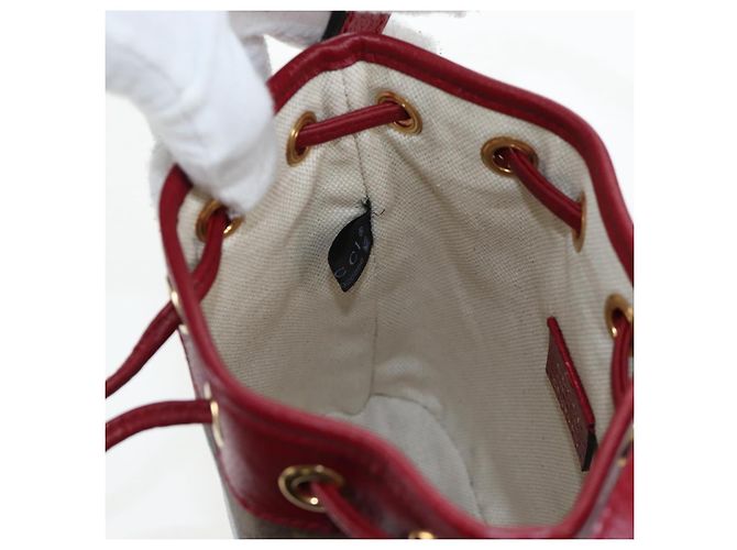 Borsa GUCCI Micro GG Supreme Fujiko Pro Collaboration PVC 647801 Auth BA15767M Beige D'oro - vista 23