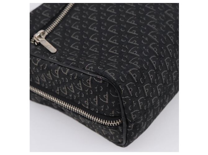 Borsa a mano Christian Dior Trotter Canvas Nero Argento Auth hk4206A - vista 14