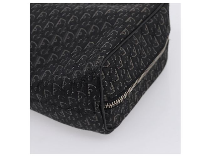 Borsa a mano Christian Dior Trotter Canvas Nero Argento Auth hk4206A - vista 15