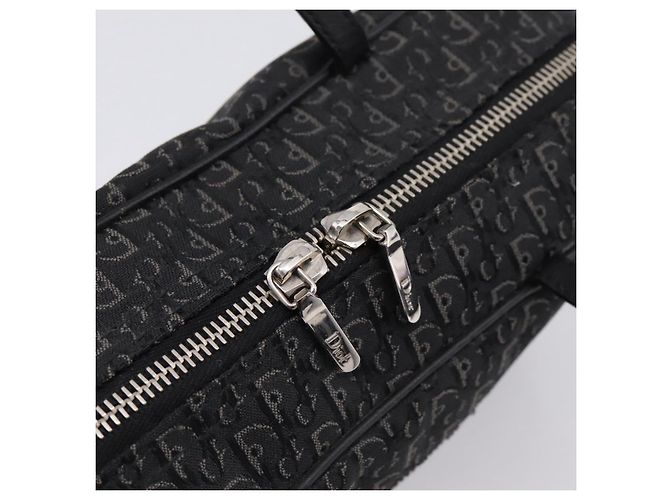 Borsa a mano Christian Dior Trotter Canvas Nero Argento Auth hk4206A - vista 17