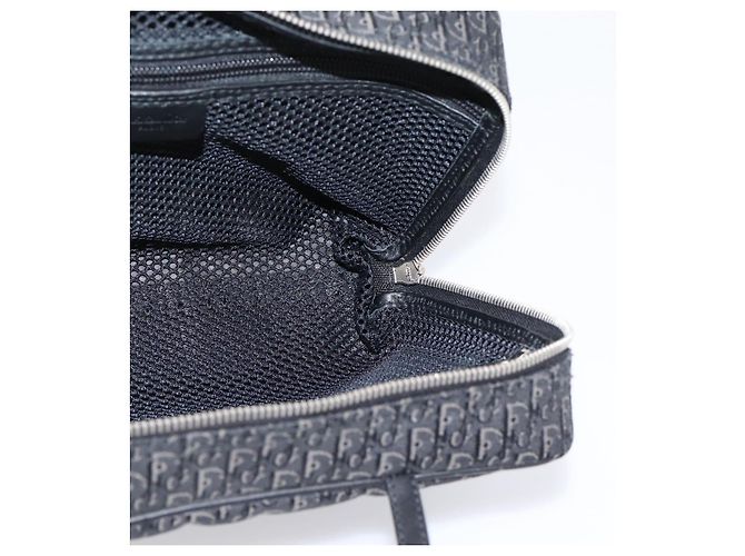 Borsa a mano Christian Dior Trotter Canvas Nero Argento Auth hk4206A - vista 19