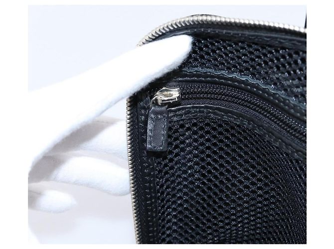 Borsa a mano Christian Dior Trotter Canvas Nero Argento Auth hk4206A - vista 21