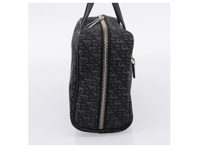 Borsa a mano Christian Dior Trotter Canvas Nero Argento Auth hk4206A - vista 3