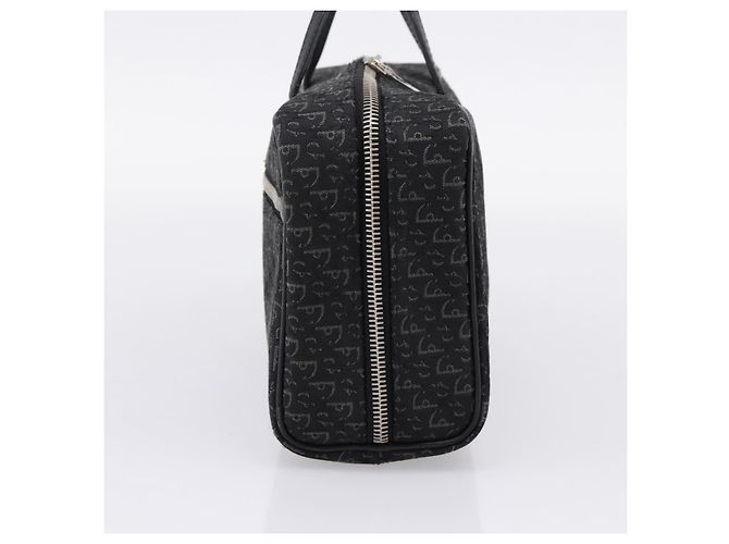 Borsa a mano Christian Dior Trotter Canvas Nero Argento Auth hk4206A - vista 4
