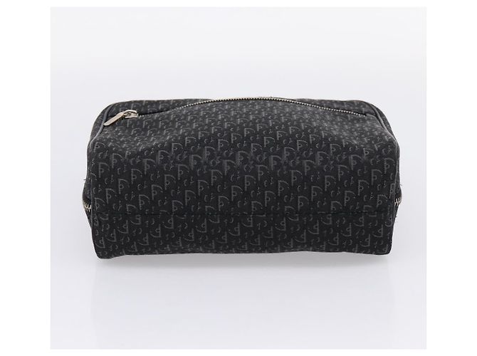Borsa a mano Christian Dior Trotter Canvas Nero Argento Auth hk4206A - vista 5